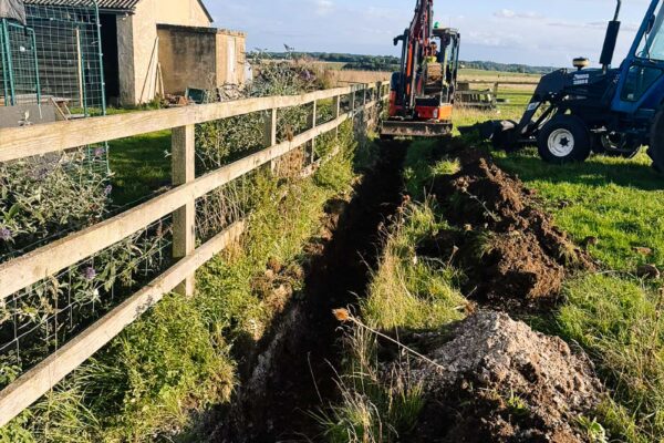 Digger hire in action — real project photo