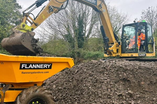 Mini excavator at work — project gallery photo