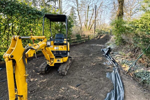 Site preparation with plant hire equipment