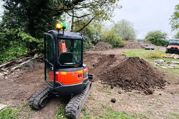 Groundwork with hired digger — project photo